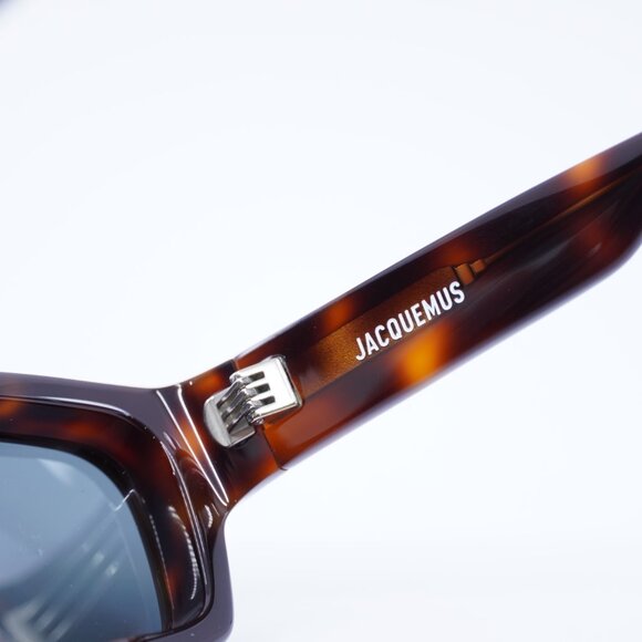Jacquemus MERIDIANO JAC/9 C2 Sunglasses Dark Havana Rectangle Frame, Grey Lenses - Picture 7 of 11